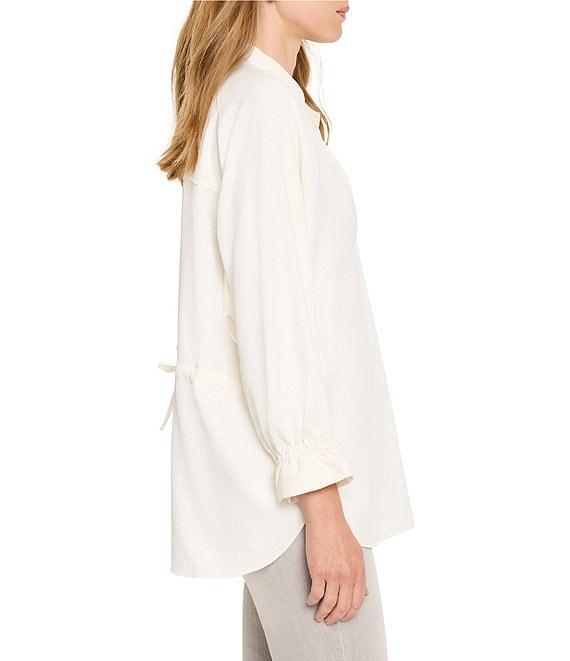 NIC + ZOE Breezy Split V-Neck Bracelet Sleeve Cinch Tie-Back Top Product Image