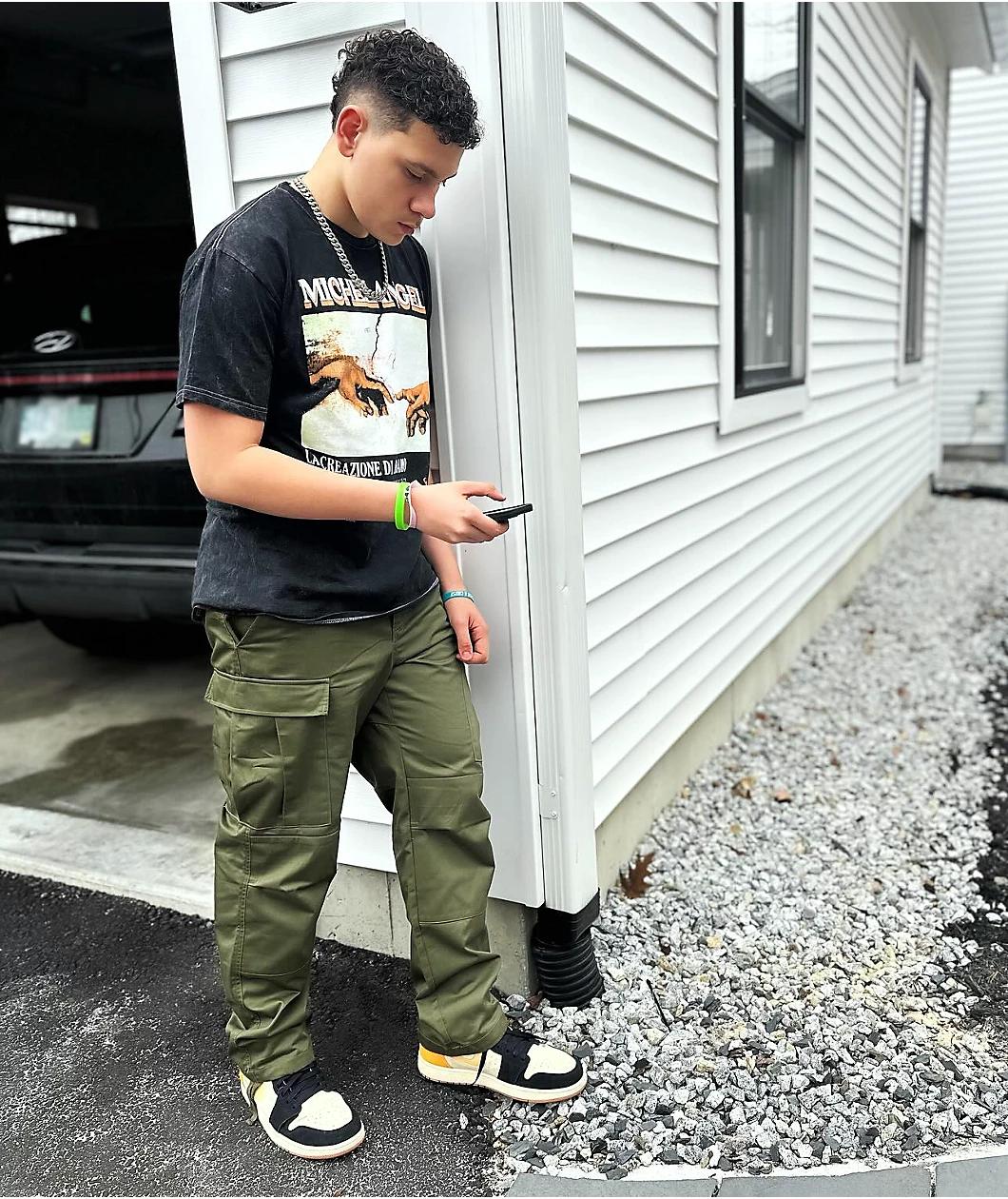 Empyre Loose Fit Olive Cargo Skate Pants Product Image