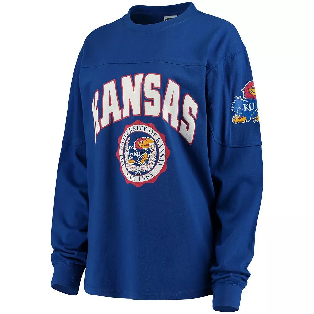 Womens Royal Kansas Jayhawks Edith Long Sleeve T-Shirt Product Image