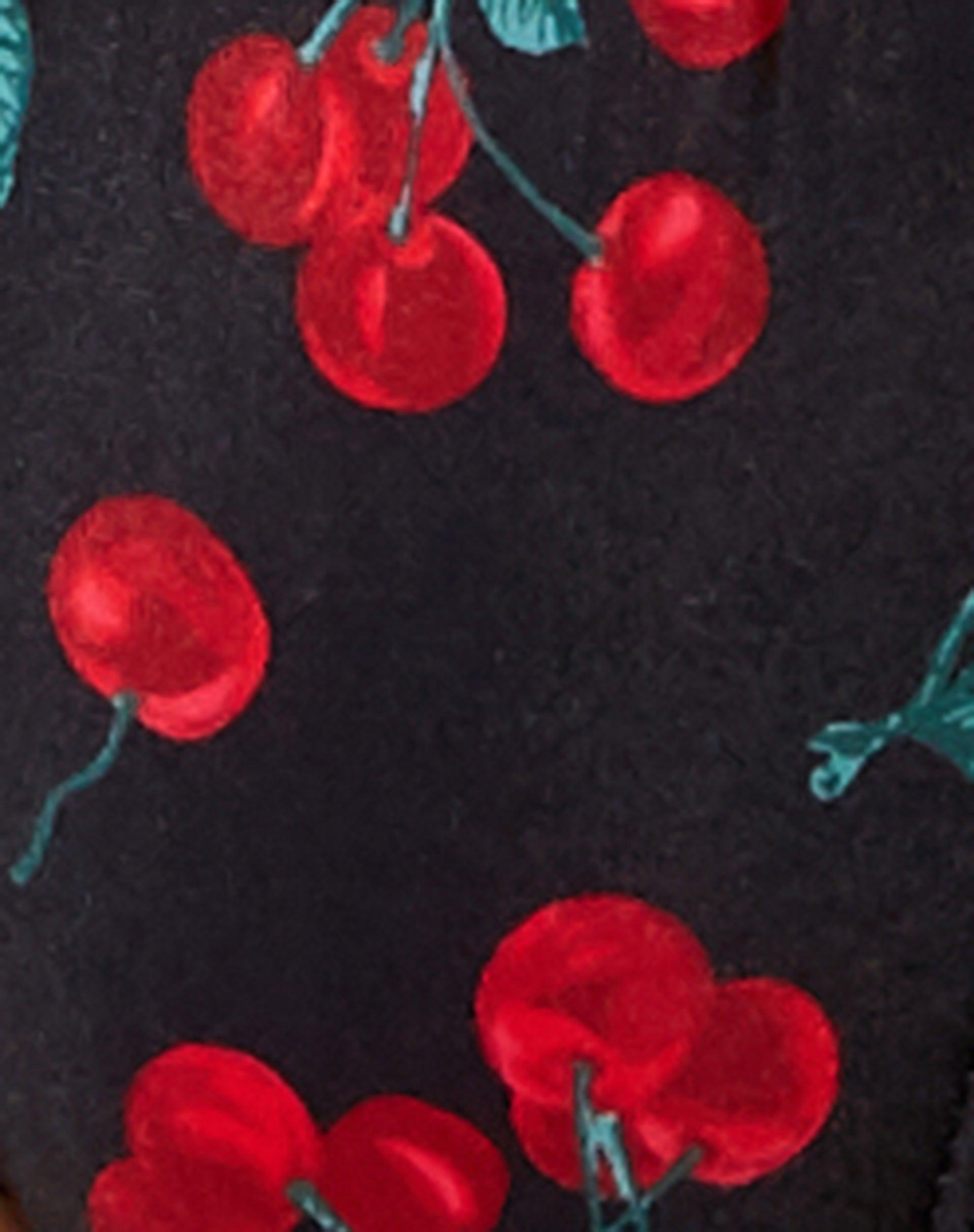 Farida Bikini Bottom in Cherries Black Product Image