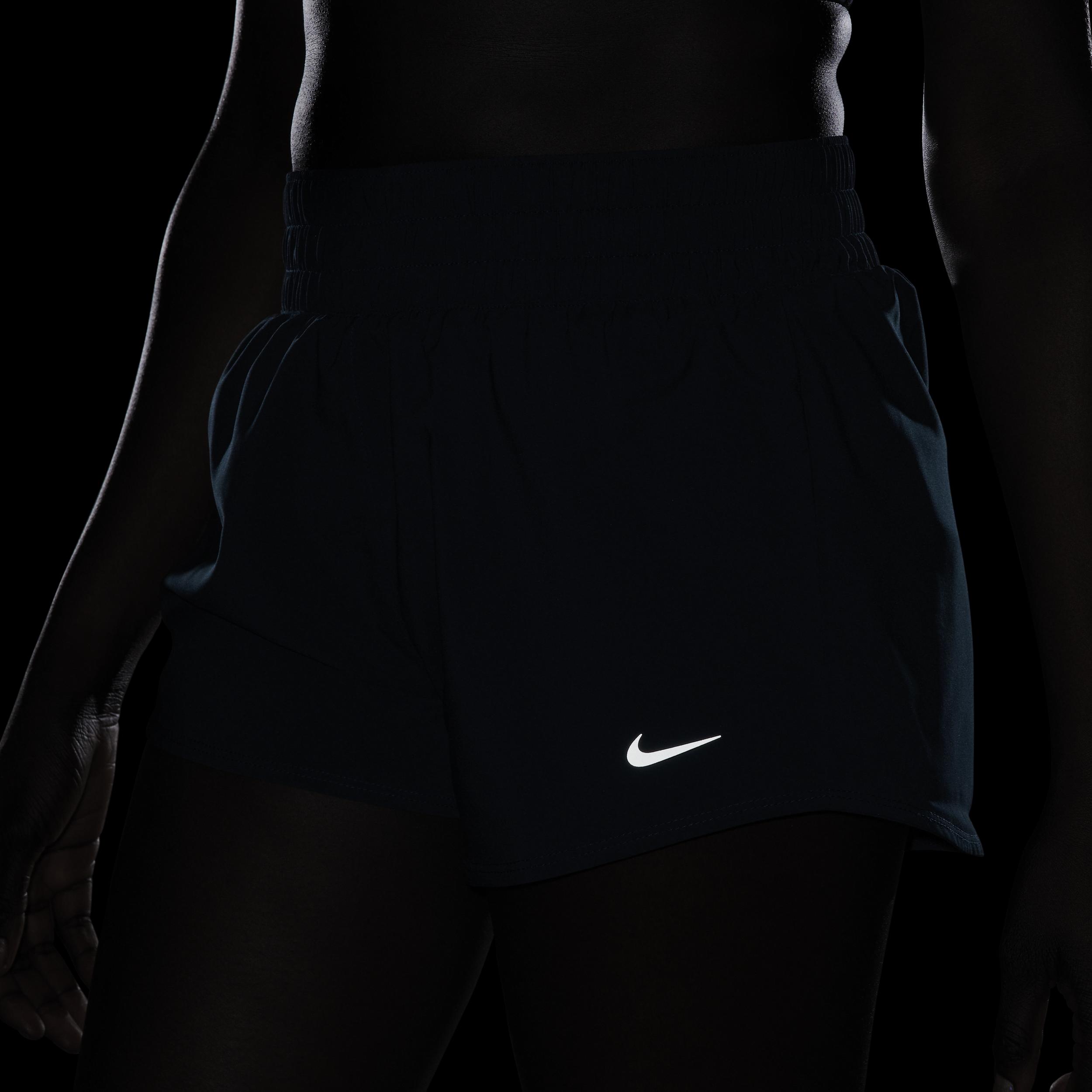 Nike Women's One Dri-FIT Mid-Rise 3" Brief-Lined Shorts Product Image