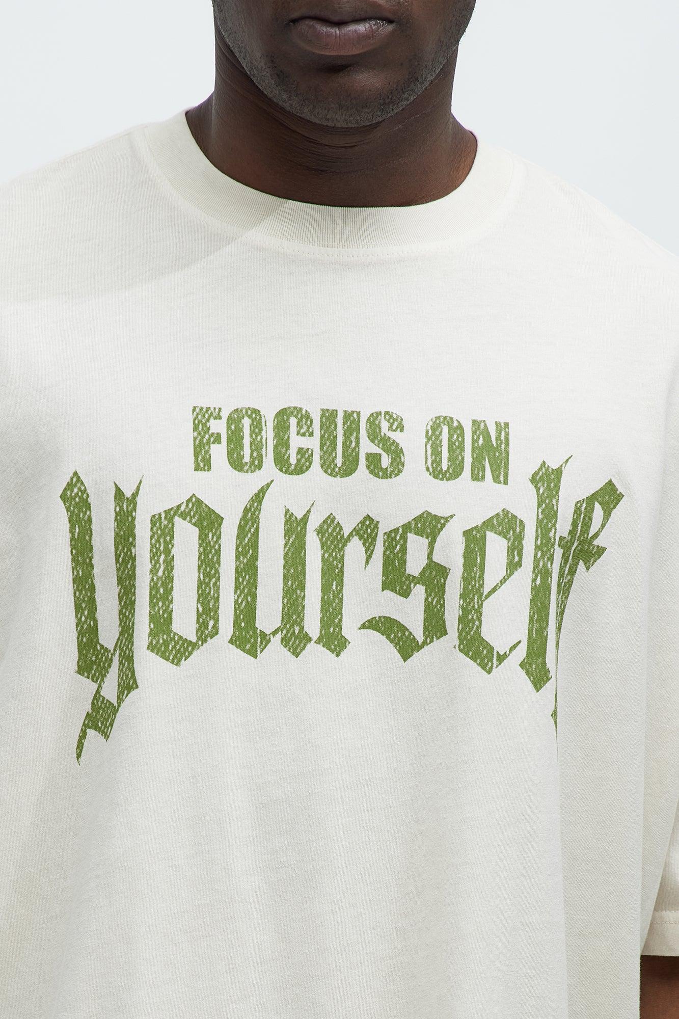 Make Yourself Proud Oversized Short Sleeve Tee - Cream Product Image