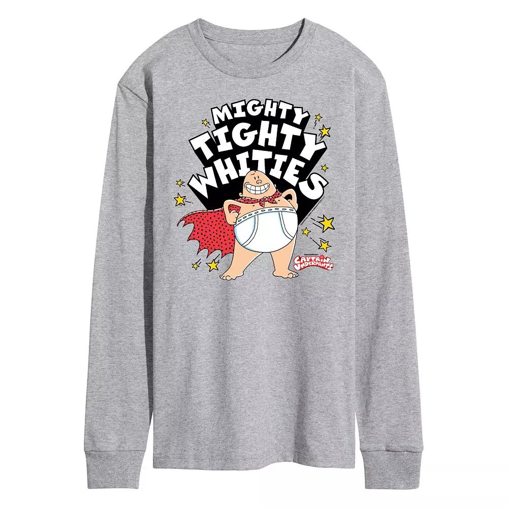 Men's Captain Underpants Tighty Whities Long Sleeve Graphic Tee,  Product Image