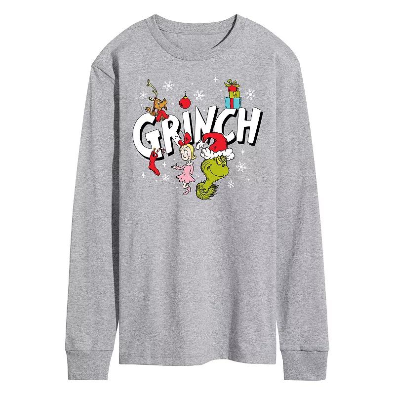 Men's Dr. Seuss Grinch Logo Long Sleeve Tee,  Product Image