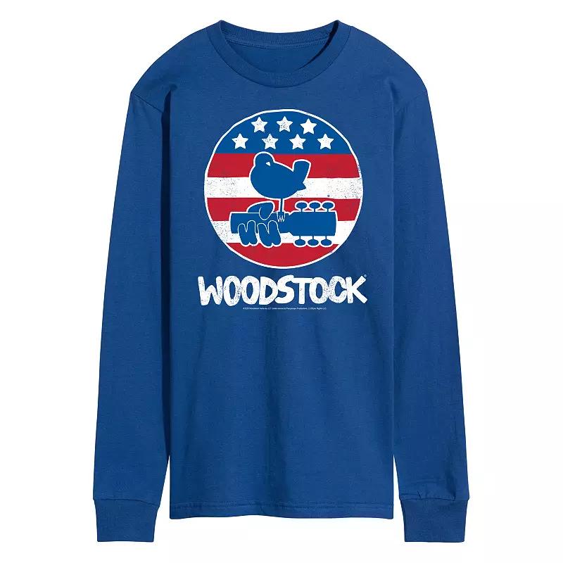 Men's Woodstock Americana Long Sleeve Graphic Tee,  Product Image