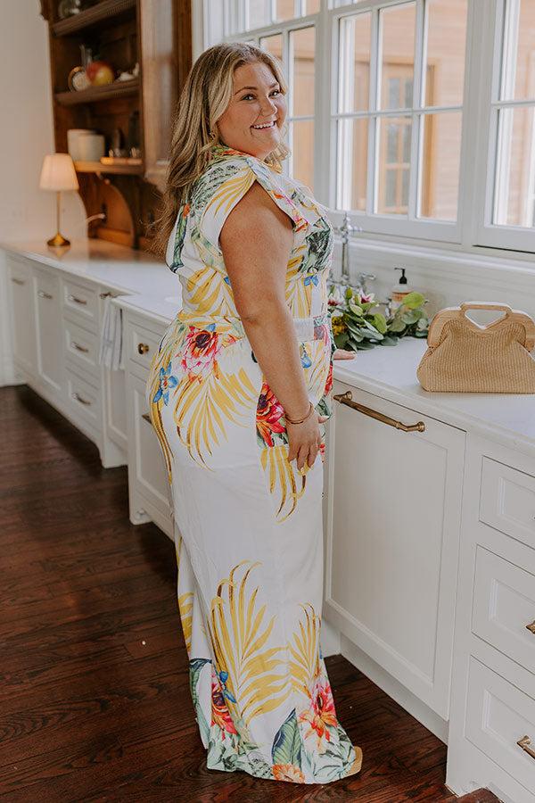 Tropical Tour Jumpsuit in White Curves Product Image