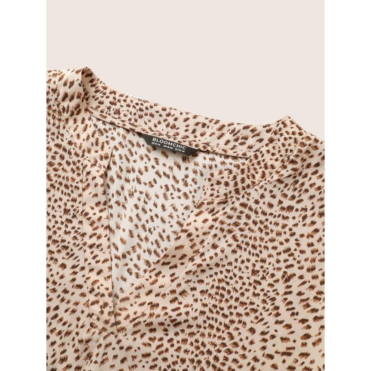 Casual Tie Dye Polka dots Plus Size Dress Women Multicolor Pocket Sleeve Short Sleeve V Neck Dailywear Long Dress BloomChic Product Image