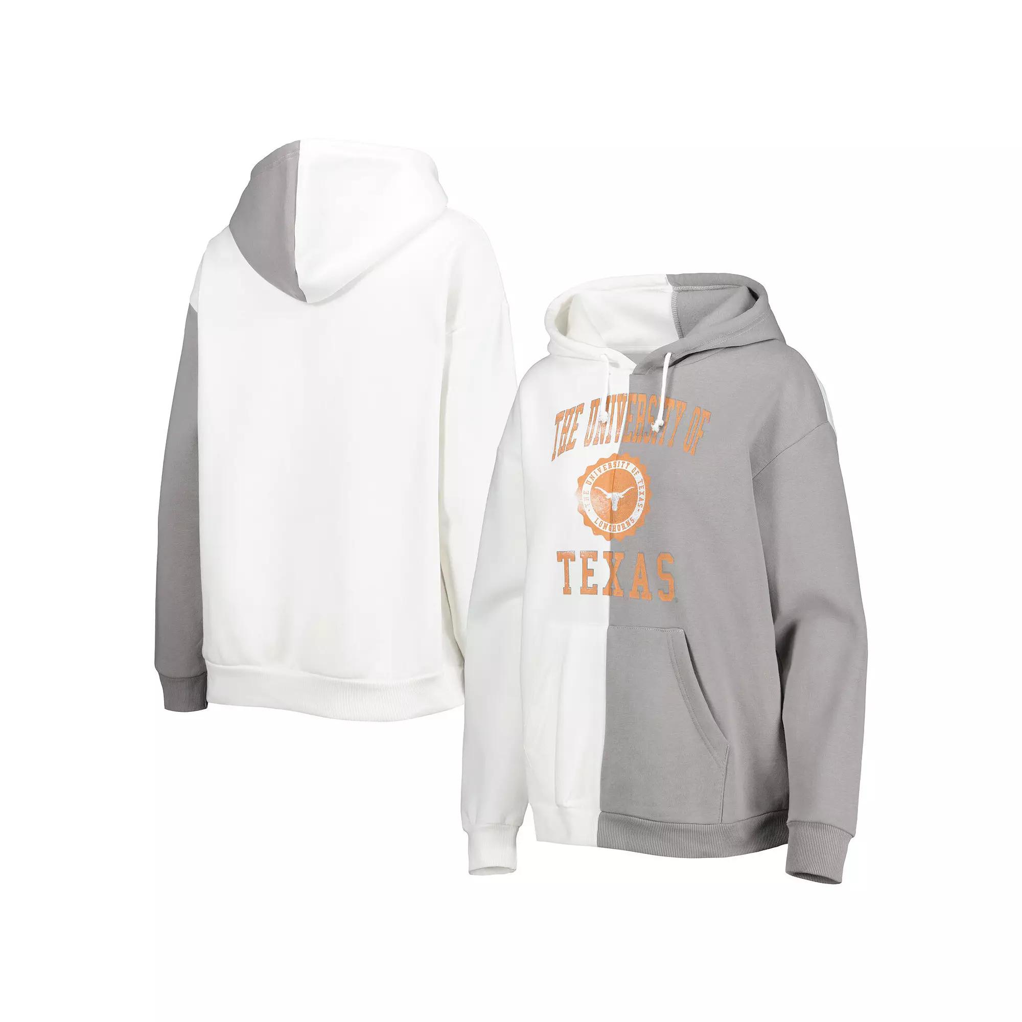 Women's Gameday Couture Gray/White Texas Longhorns Split Pullover Hoodie,  Product Image