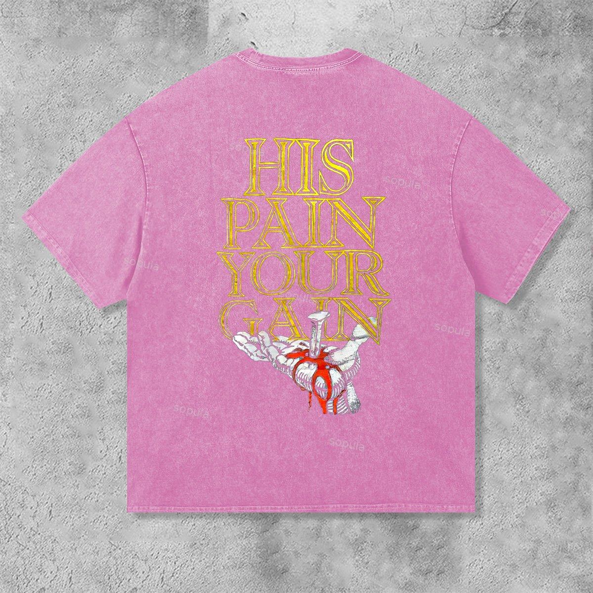 Retro Lord S Gym Print Acid Washed Street T-Shirt Product Image