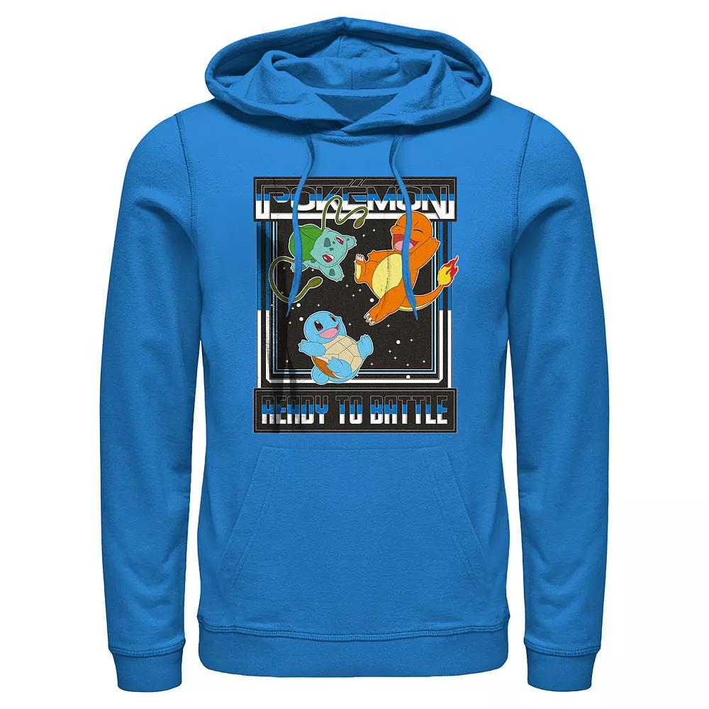 Men's Pokemon Starter Pack Ready To Battle Hoodie, Size: Large, Royal Product Image