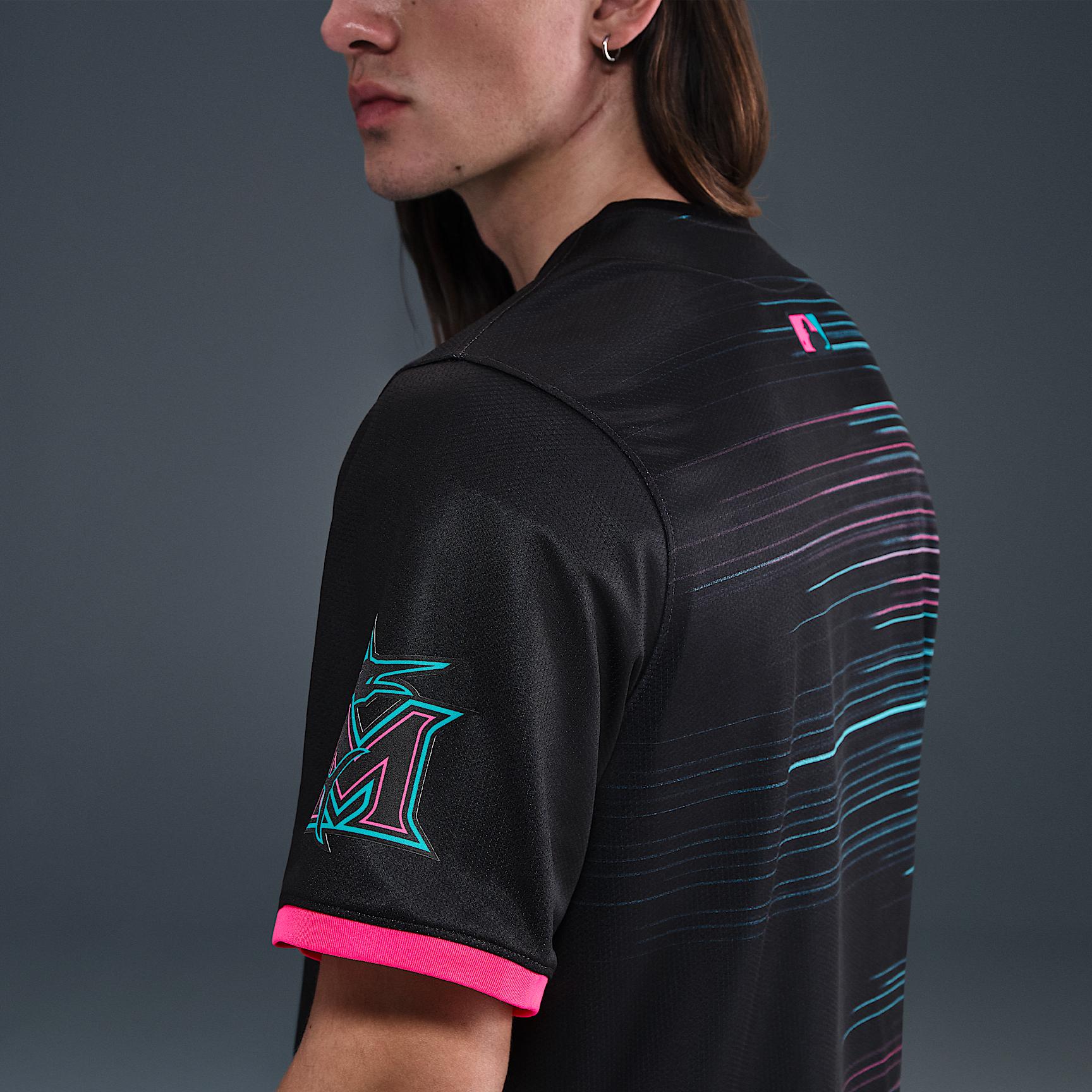 Miami Marlins City Connect Menâs Nike Men's Dri-FIT ADV MLB Limited Jersey Product Image