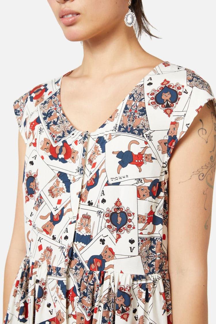 Queen Of Cats Print Dress Product Image