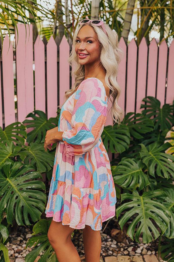 Summer Serenade Babydoll Mini Dress in Blush Product Image