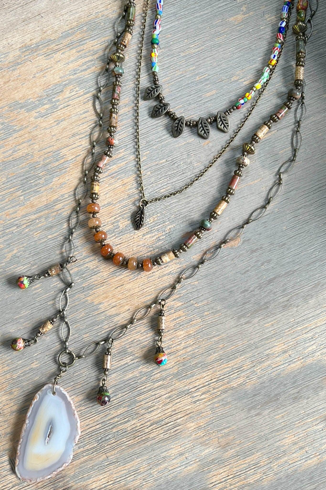 Multi Color Beaded Necklace Product Image