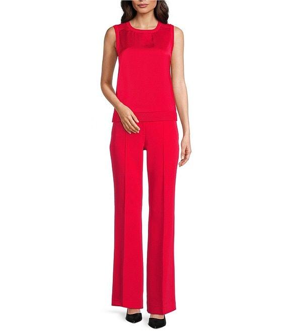 DKNY By Donna Karan Mix Media Sleeveless Top Product Image