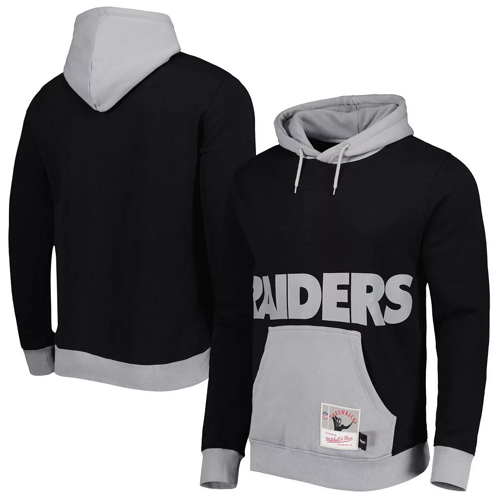 Men's Mitchell & Ness Black Las Vegas Raiders Big Face 5.0 Pullover Hoodie, Size: Medium, Lvr Black Product Image