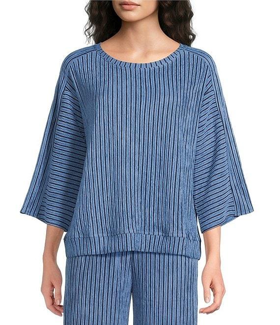 See and Be Seen Stripe Pull-On Cropped Wide Leg Coordinating Pants Product Image