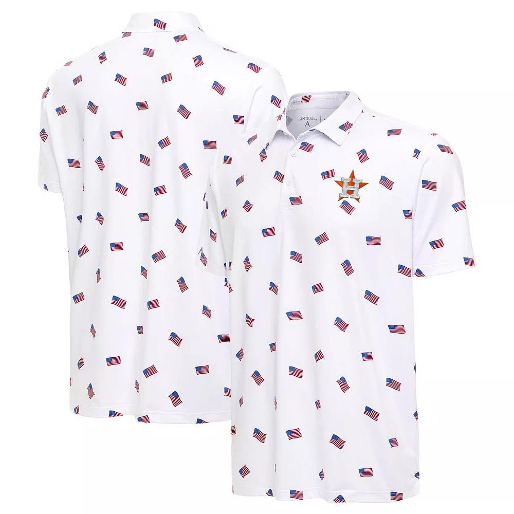 Men's Antigua White Houston Astros Americana Polo,  Product Image