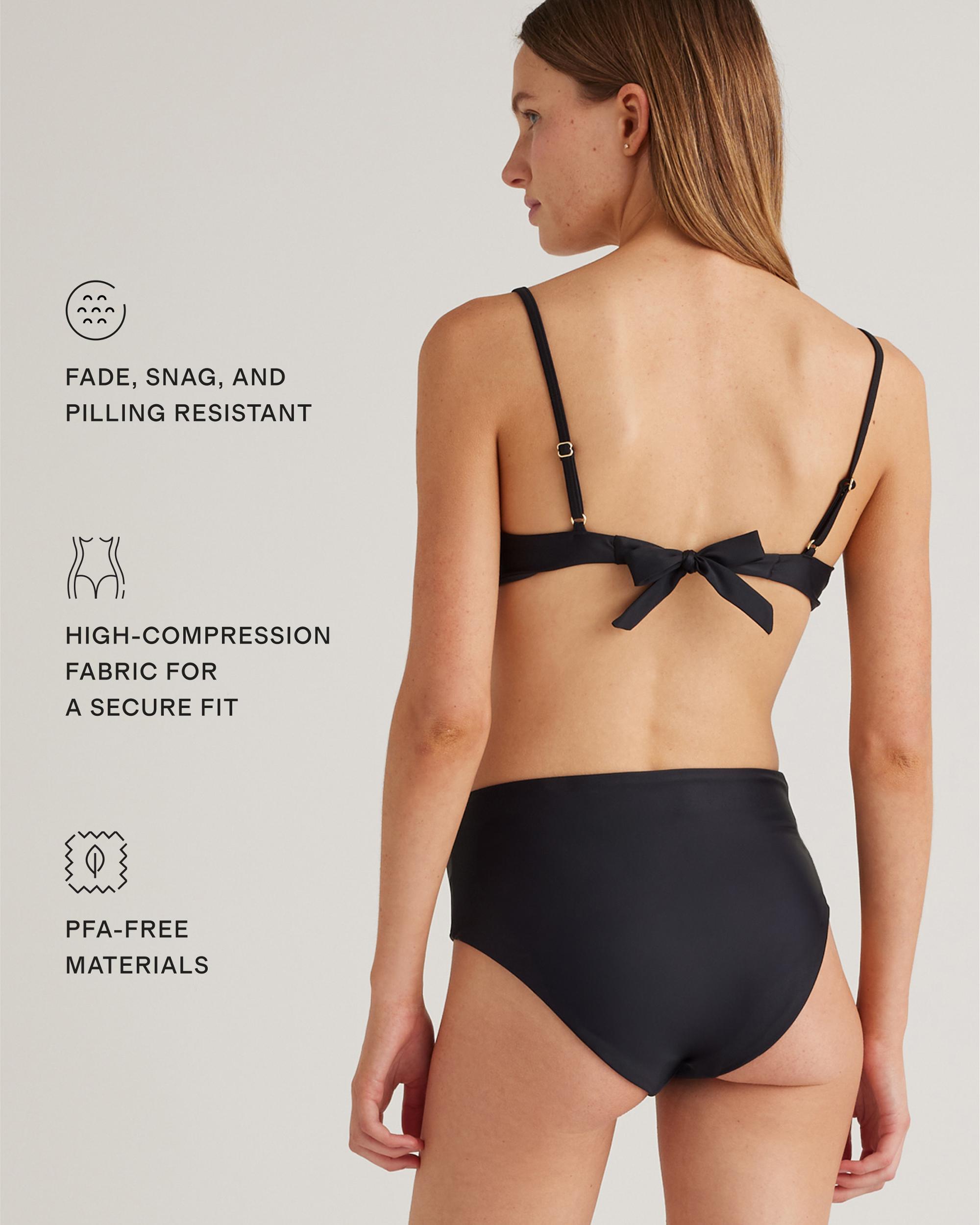 Quince | Women's Italian High-Rise Bikini Bottom 78% Recycled Polyamide, 22% Spandex Product Image