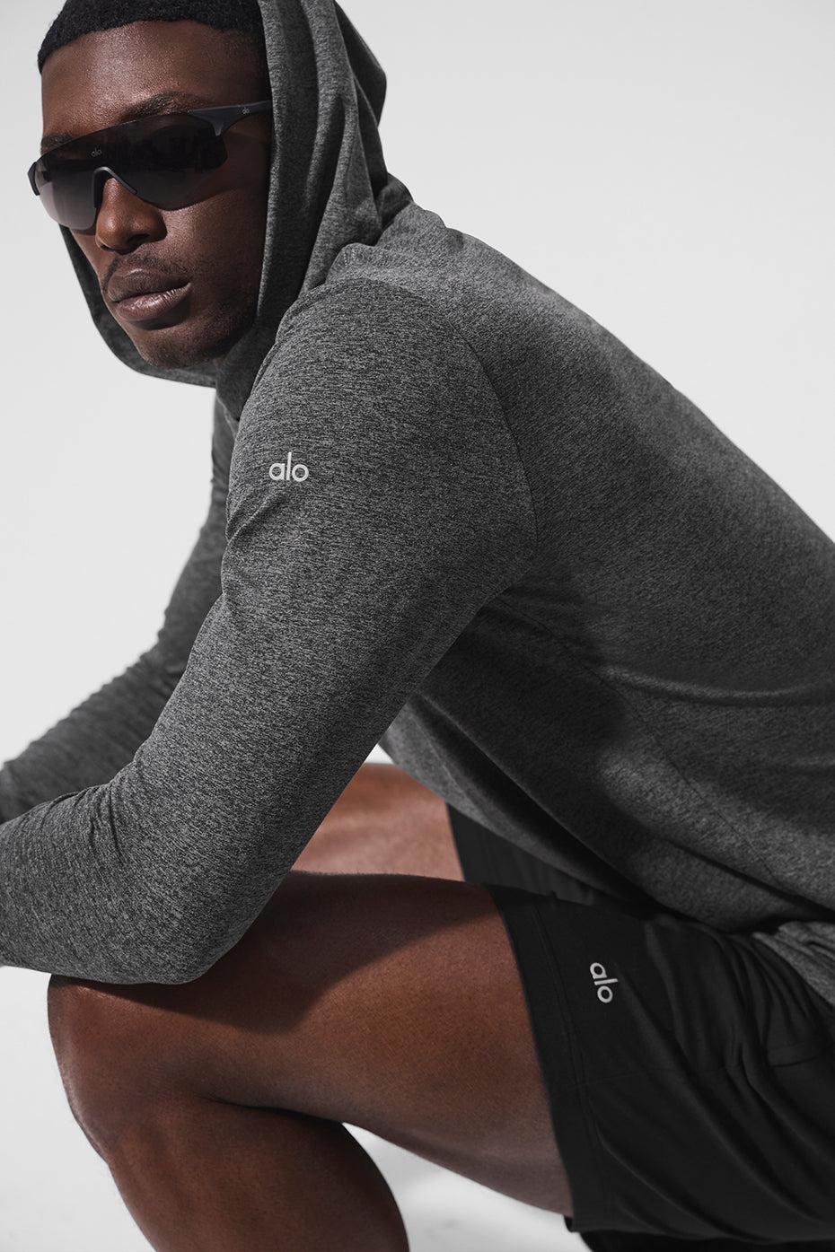 Conquer Reform Long Sleeve With Hood - Dark Heather Grey Product Image