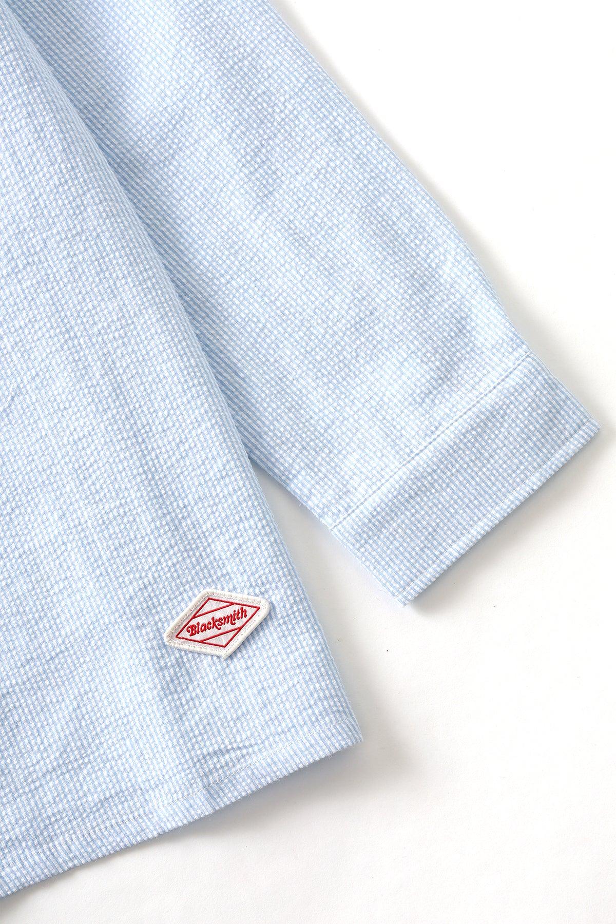 Blacksmith - Long Sleeved Popover Shirt - Blue Seersucker Product Image