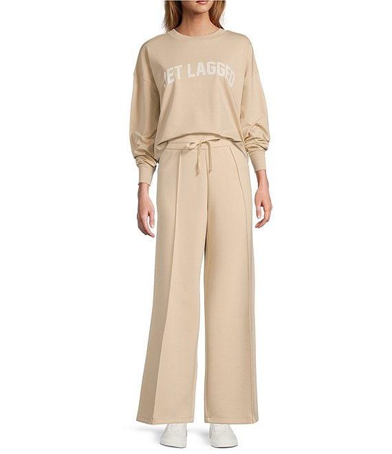 Antonio Melani Active Jet Lagged Crew Neck Long Sleeve Sweatshirt Product Image