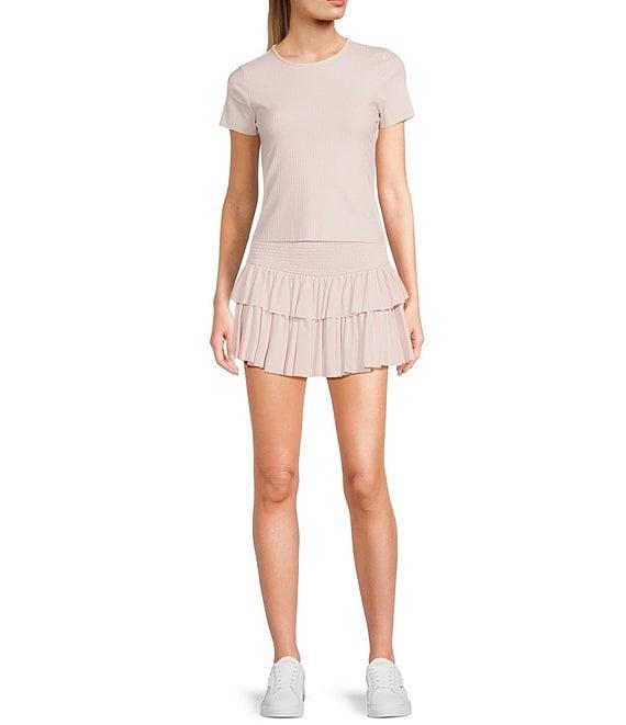 GB Short Sleeve Ribbed Knit Coordinating T-Shirt Product Image