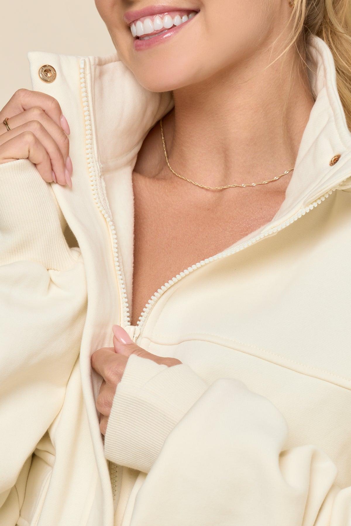 Cloud Bomber Jacket - Ivory Product Image