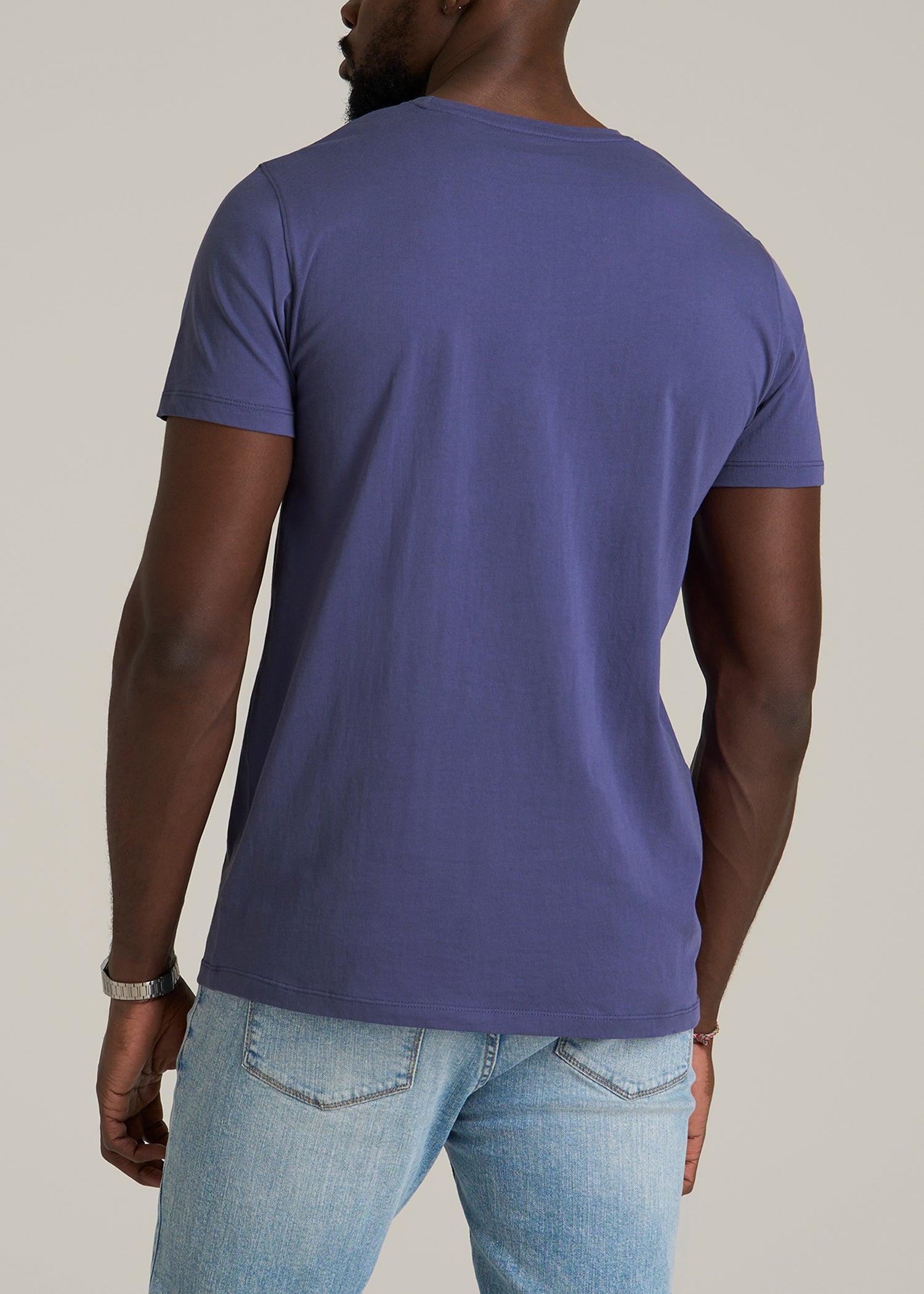 MODERN-FIT Embroidered Logo Crewneck T-Shirt for Tall Men in Future Dusk Product Image