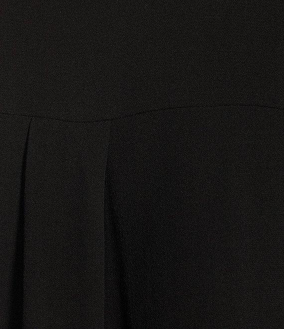 Eileen Fisher Silk Georgette Crepe Point Collar Long Sleeve Button-Front Shirt Product Image