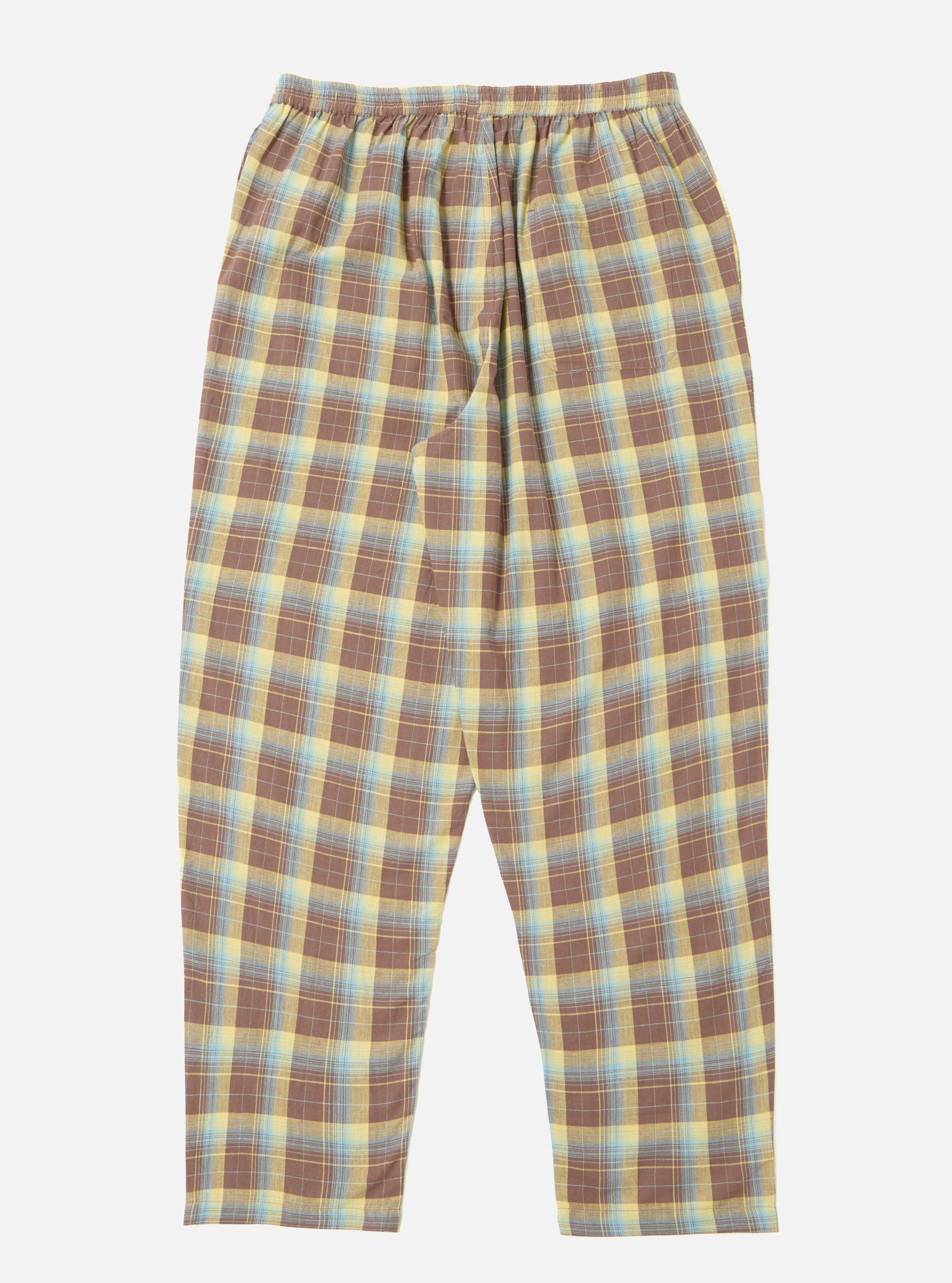 Yellow/Brown Check Pyjama Pant Product Image