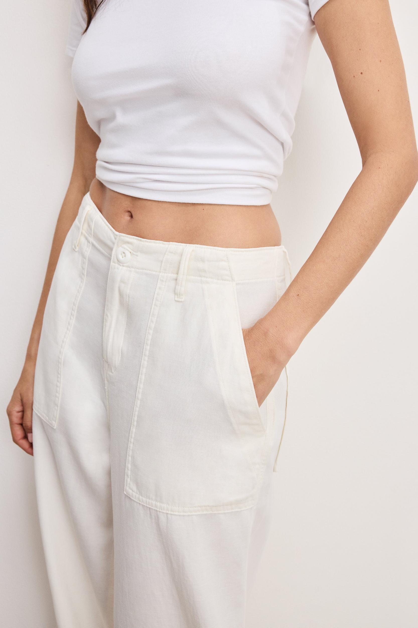LITE LINEN PANTS | CLOUD WHITE Product Image