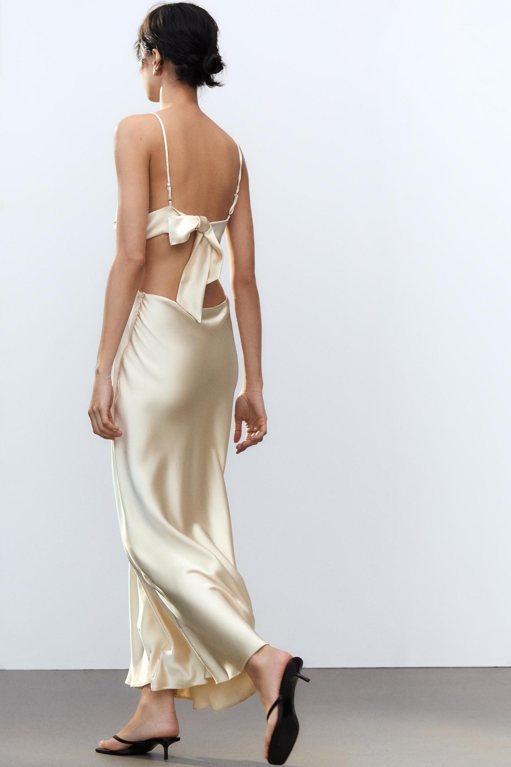 SATIN WRAP DRESS Product Image
