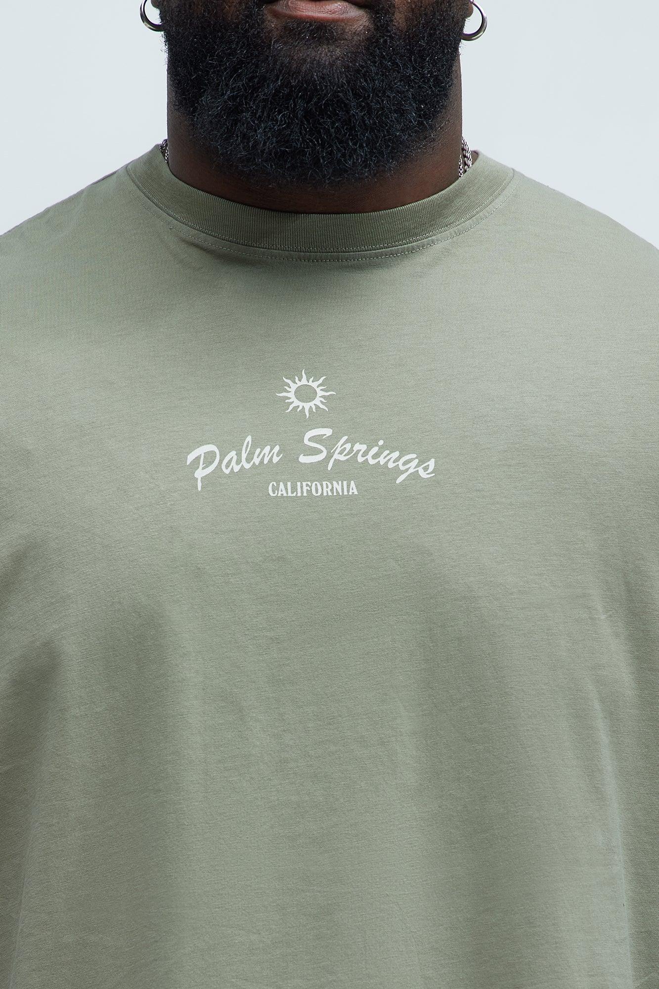 Palm Springs Get Lost Oversized Short Sleeve Tee - Olive Product Image