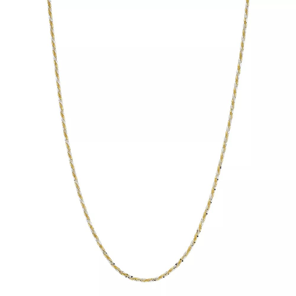 Primavera 24k Gold Over Silver Sparkle Chain Necklace, Womens Multi Product Image