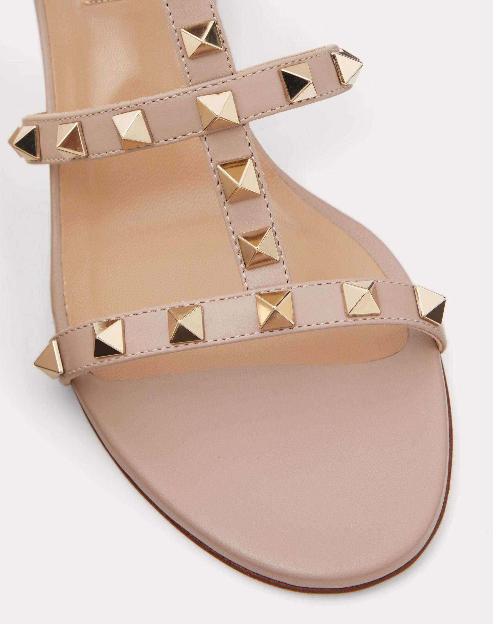 Rockstud Calfskin Leather Slide Sandal 60 Mm Product Image