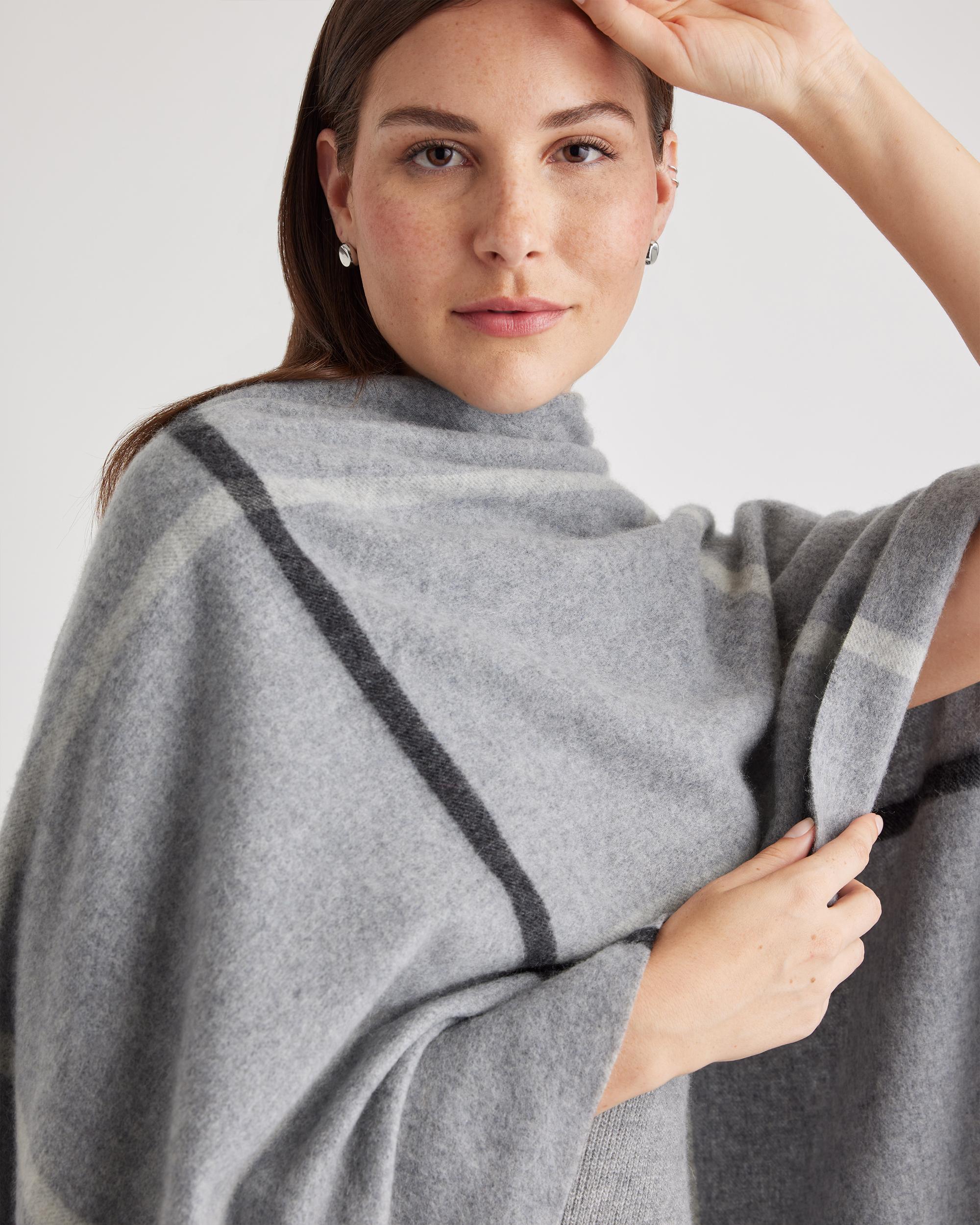 Quince | Women's Mongolian Cashmere Plaid Wrap Product Image