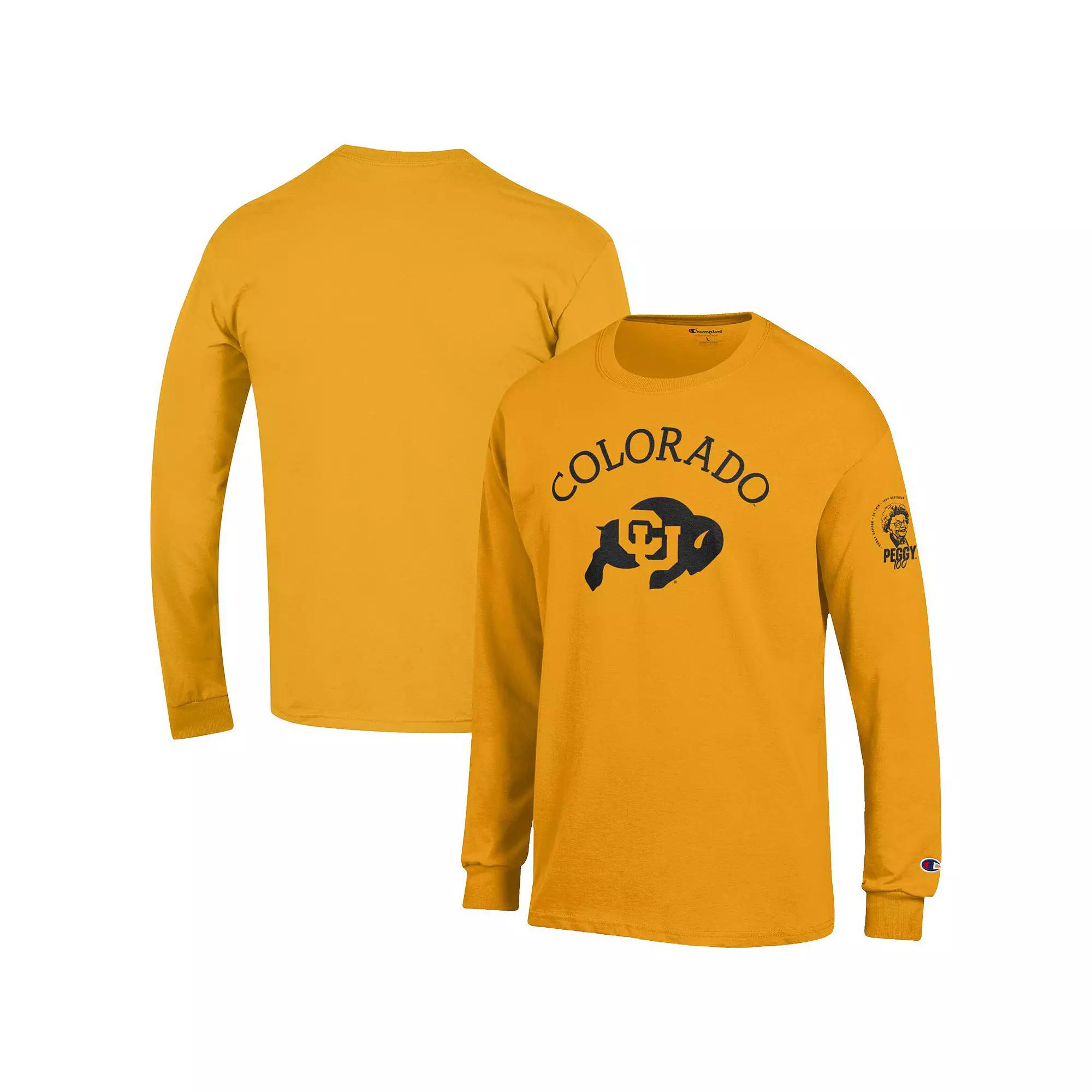 Men's Champion Gold Colorado Buffaloes Peggy 100 Long Sleeve T-Shirt,  Product Image