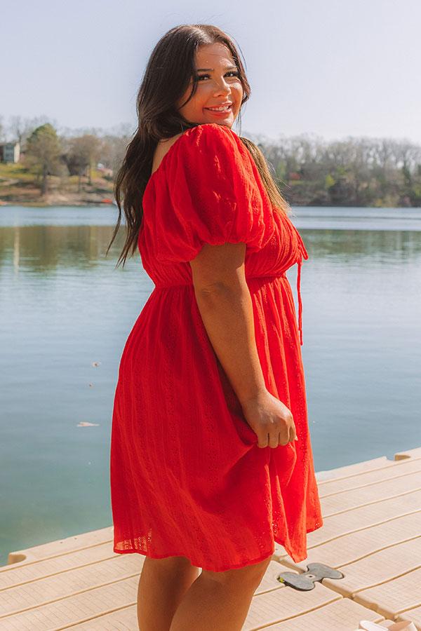 Patio Vibes Eyelet Mini Dress Curves Product Image