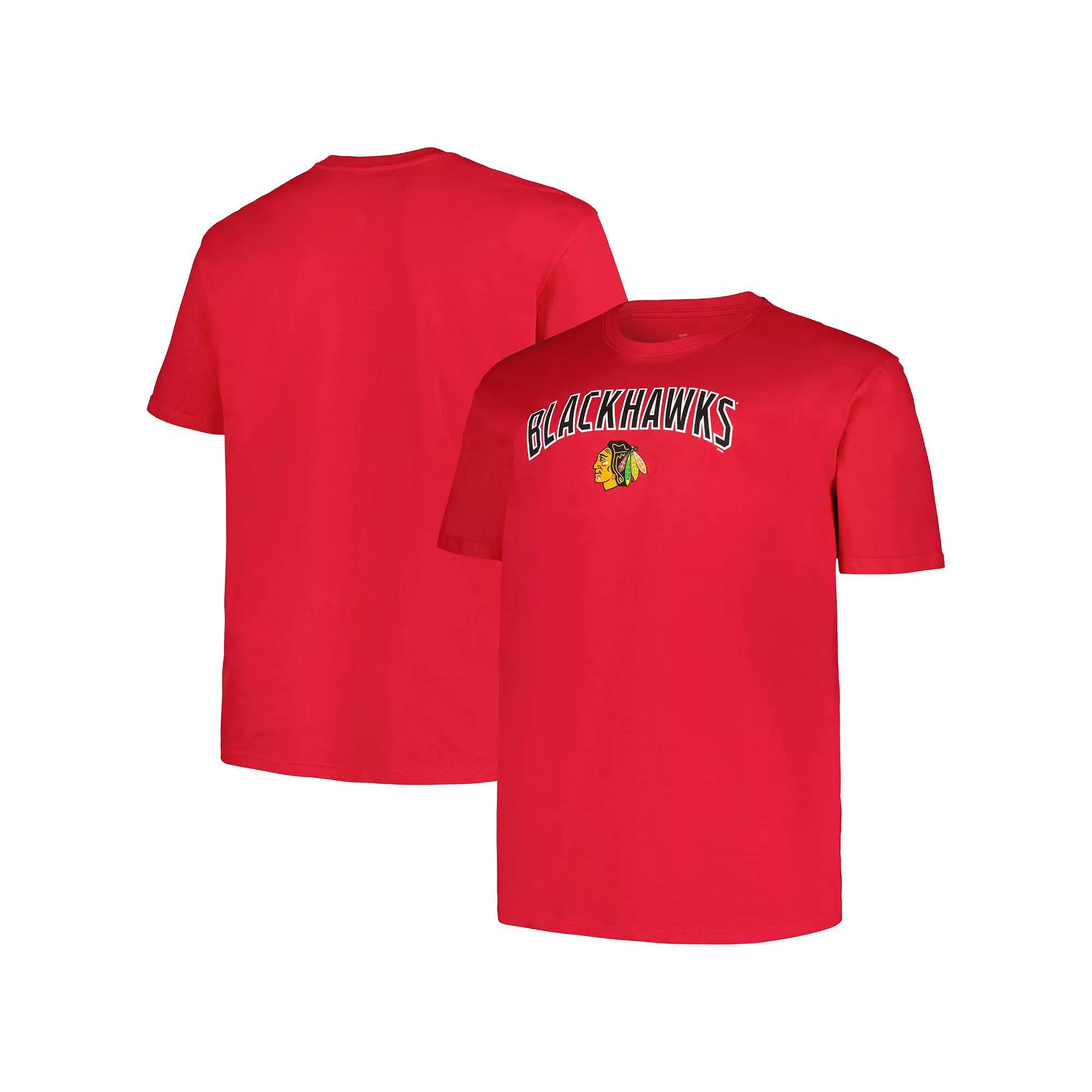Men's Profile Red Chicago Blackhawks Big & Tall Arch Over Logo T-Shirt,  Product Image