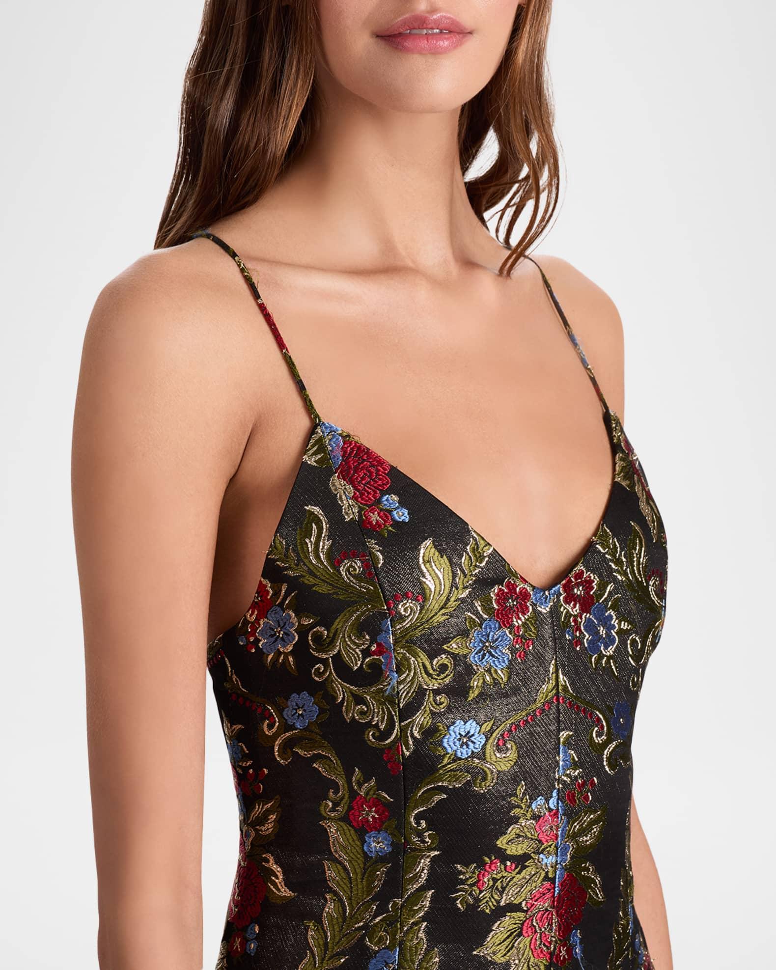 Tayla Floral Jacquard Structured Mini Dress Product Image