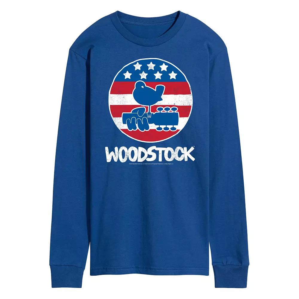 Men's Woodstock Americana Long Sleeve Graphic Tee,  Product Image