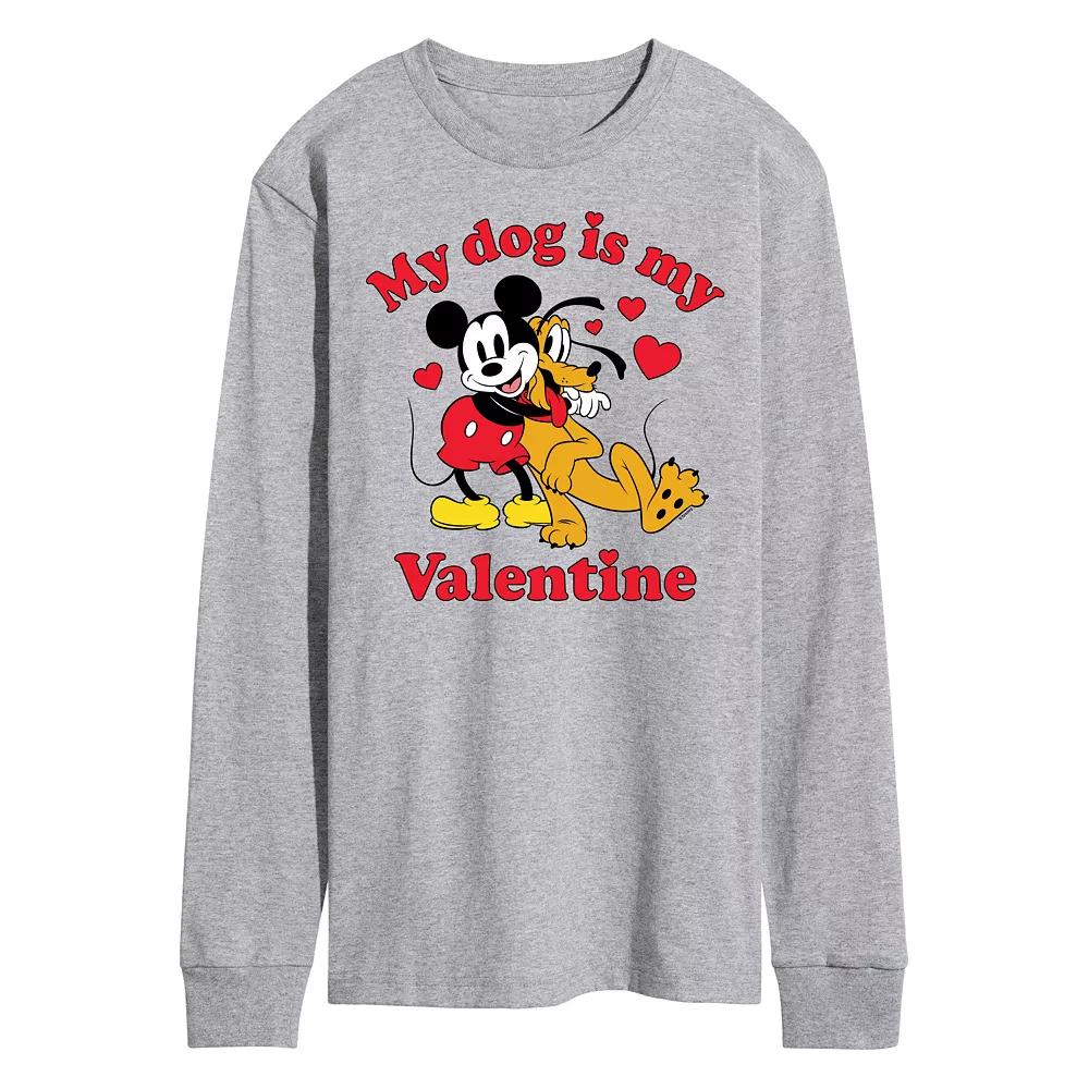 Disney's Men's Dog Valentine Long Sleeve Tee,  Product Image