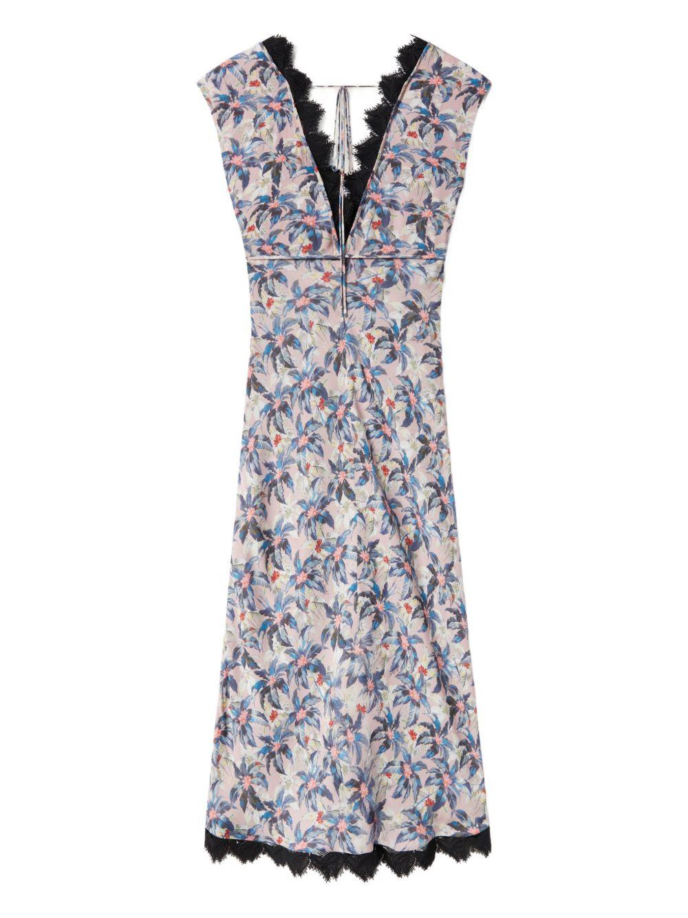 Luna floral-print V-neck midi dress Product Image