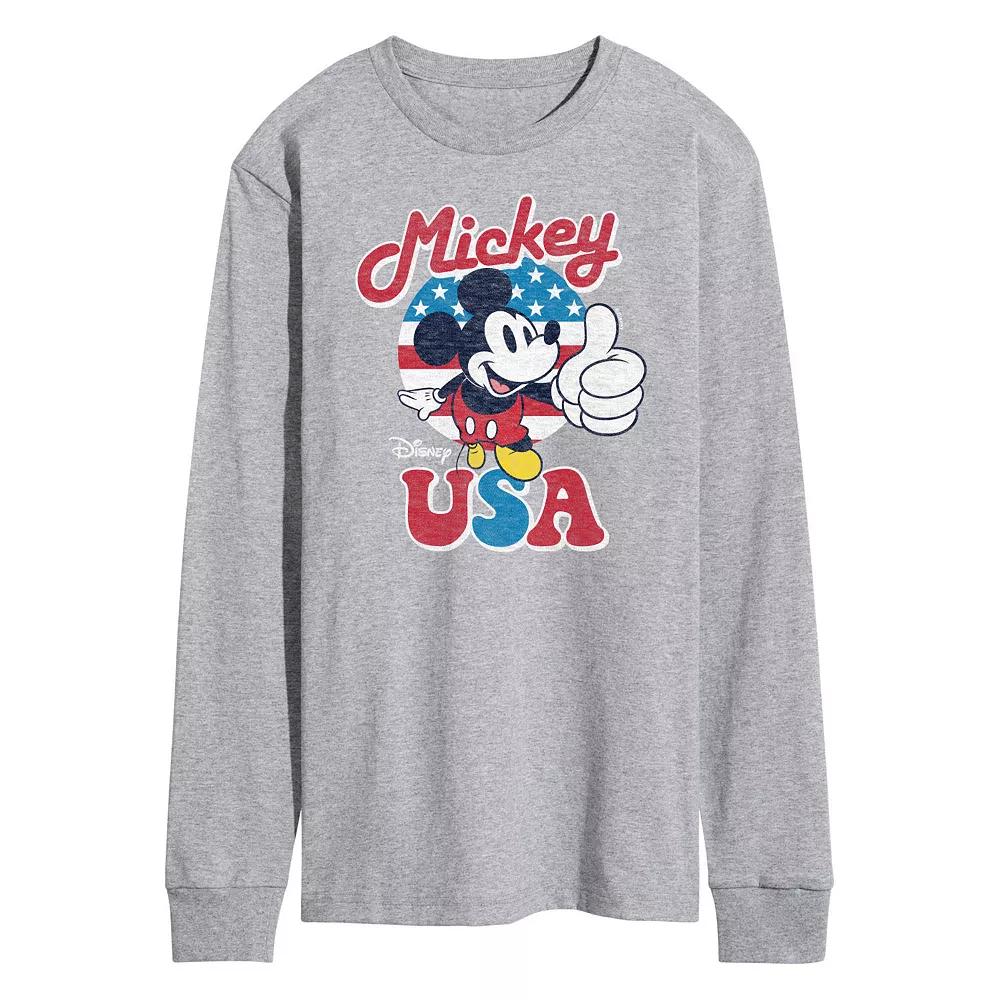 Disney's Mickey Mouse Men's USA Long Sleeve Graphic Tee,  Product Image