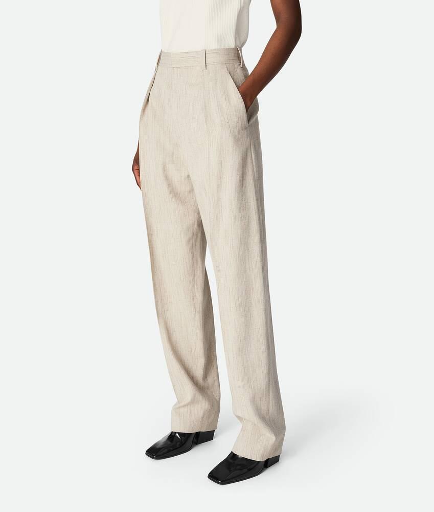 Women's Viscose Silk Pants in Grey putty Product Image