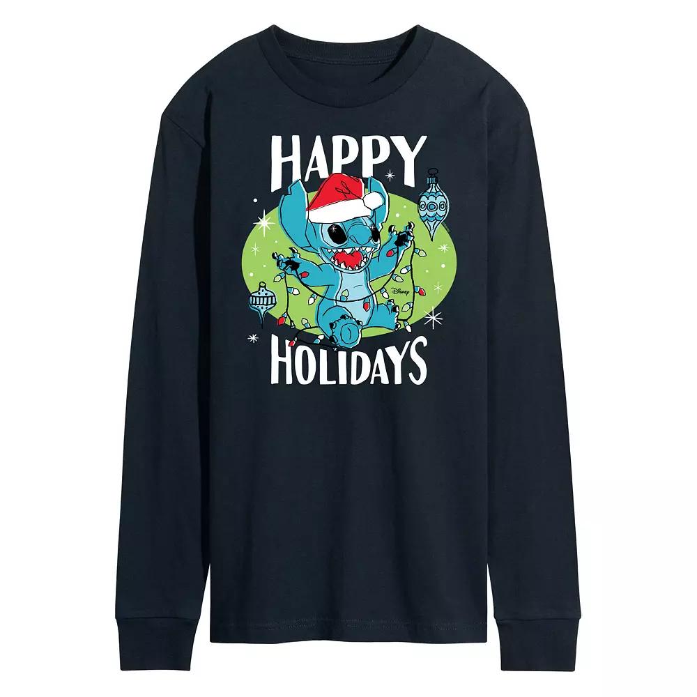 Disney's Lilo & Stitch Happy Holidays Tee, Men's,  Product Image