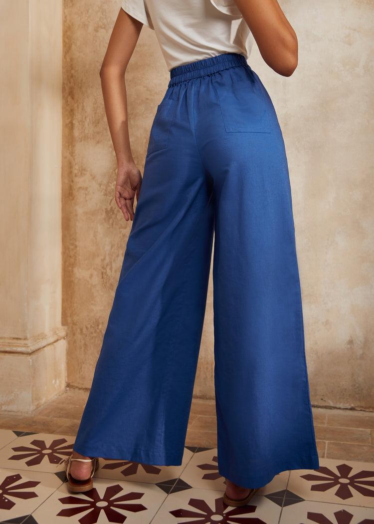 Double Pleat Wide Leg Pants Product Image