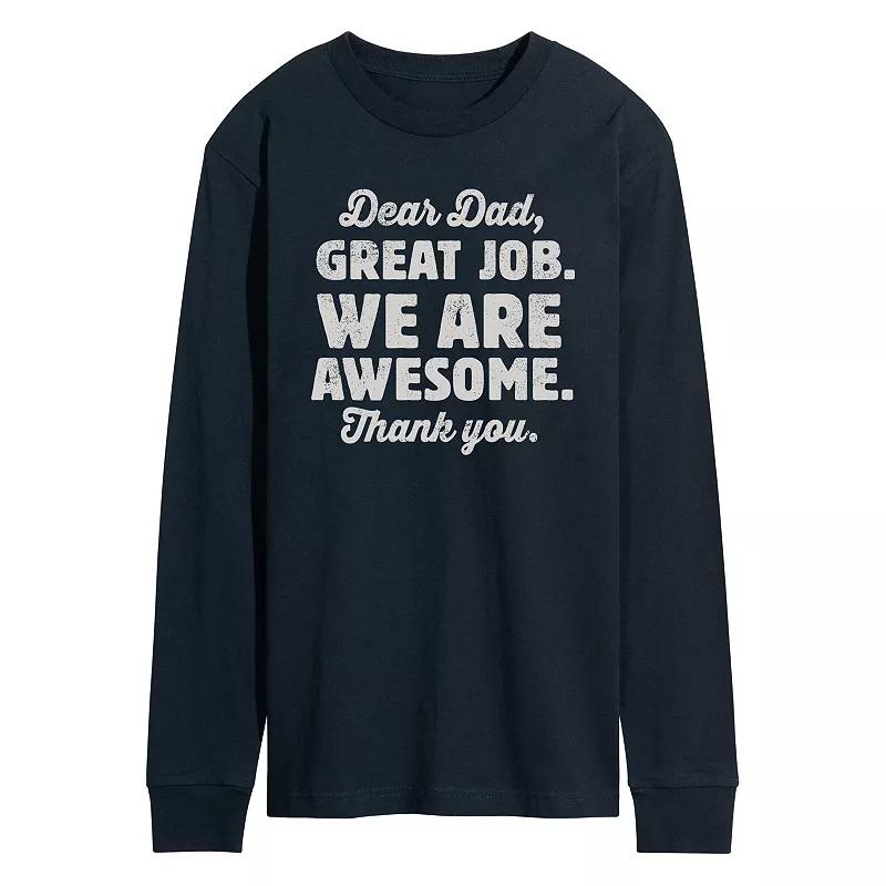 Men's Dear Dad Great Job Long Sleeve,  Product Image