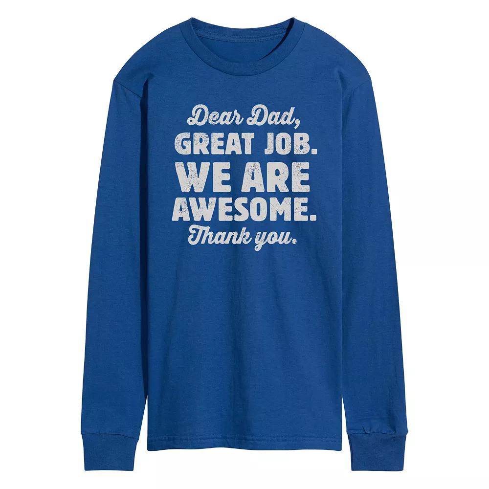 Men's Dear Dad Great Job Long Sleeve,  Product Image